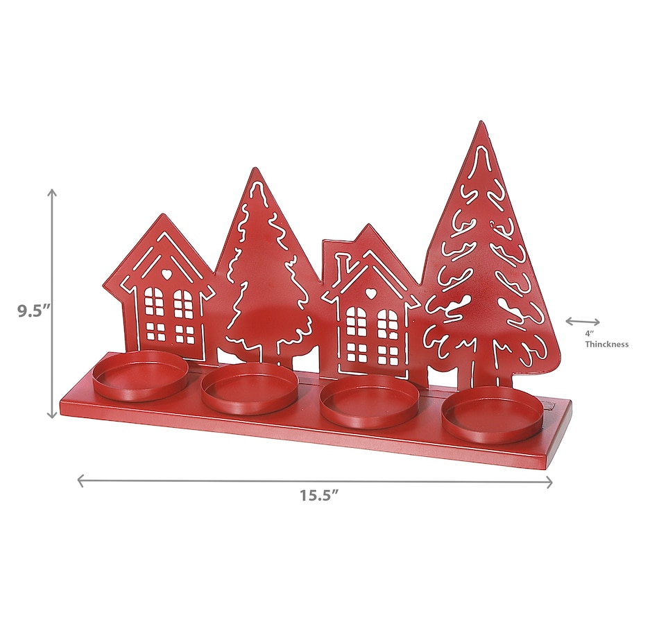 Image 736665_ALTMORE2.jpg, Product 736-665 / Price $39.99, IH Casa Décor Metal Tree and House with 4 Tealight Holders (red) from IH Casa Decor on TSC.ca's Home & Garden department