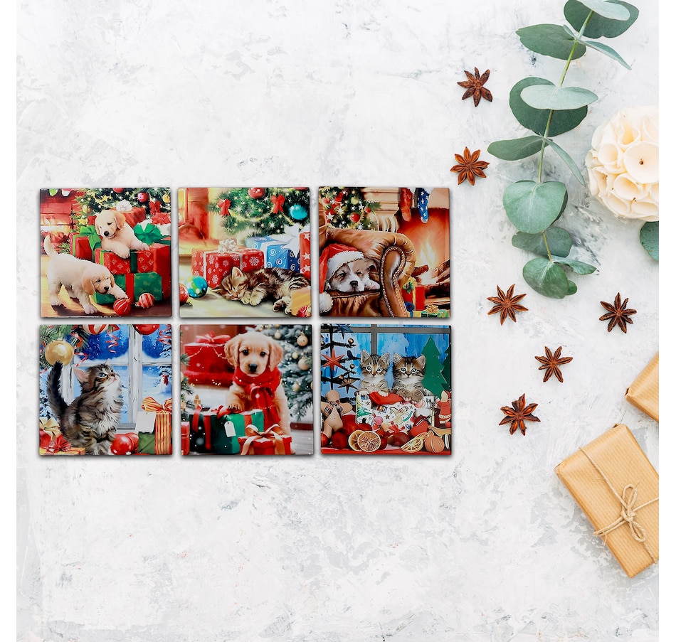 Image 736694_ALTMORE1.jpg, Product 736-694 / Price $44.99, IH Casa Décor 8" Square Ceramic Trivet (cats and dogs, set of 6) from IH Casa Decor on TSC.ca's Kitchen department