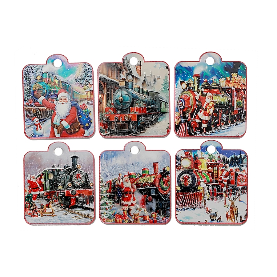 Image 736696.jpg, Product 736-696 / Price $44.99, IH Casa Décor 7" Square Embossed Ceramic Trivet (train, set of 6) from IH Casa Decor on TSC.ca's Kitchen department