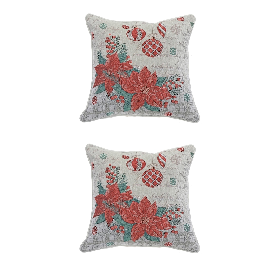 Image 736699_ALTMORE2.jpg, Product 736-699 / Price $49.99, IH Casa Décor Tapestry Cushion (poinsettia and ornaments, 18" x 18", set of 2) from IH Casa Decor on TSC.ca's Home & Garden department