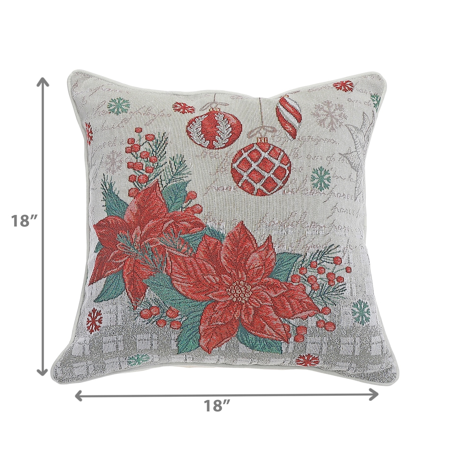 Image 736699_ALTMORE3.jpg, Product 736-699 / Price $49.99, IH Casa Décor Tapestry Cushion (poinsettia and ornaments, 18" x 18", set of 2) from IH Casa Decor on TSC.ca's Home & Garden department