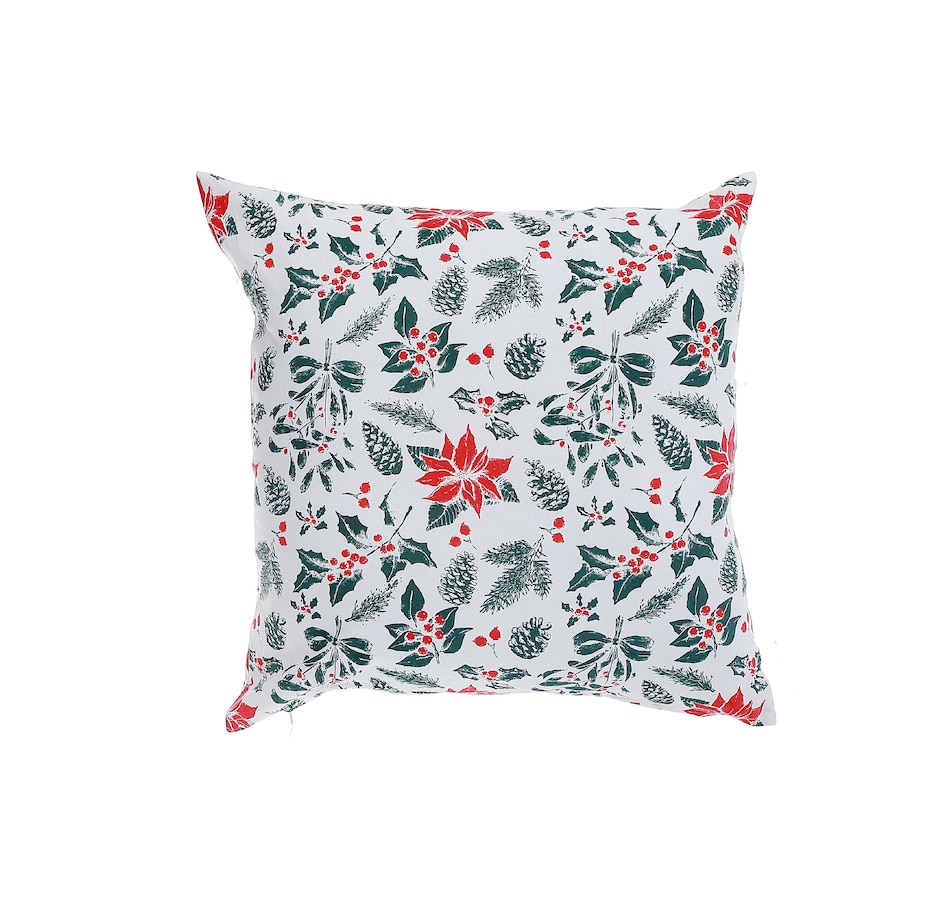 Image 736702.jpg, Product 736-702 / Price $49.99, IH Casa Décor Cotton Cushion (mistletoe poinsettia, 18" x 18", set of 2) from IH Casa Decor on TSC.ca's Home & Garden department