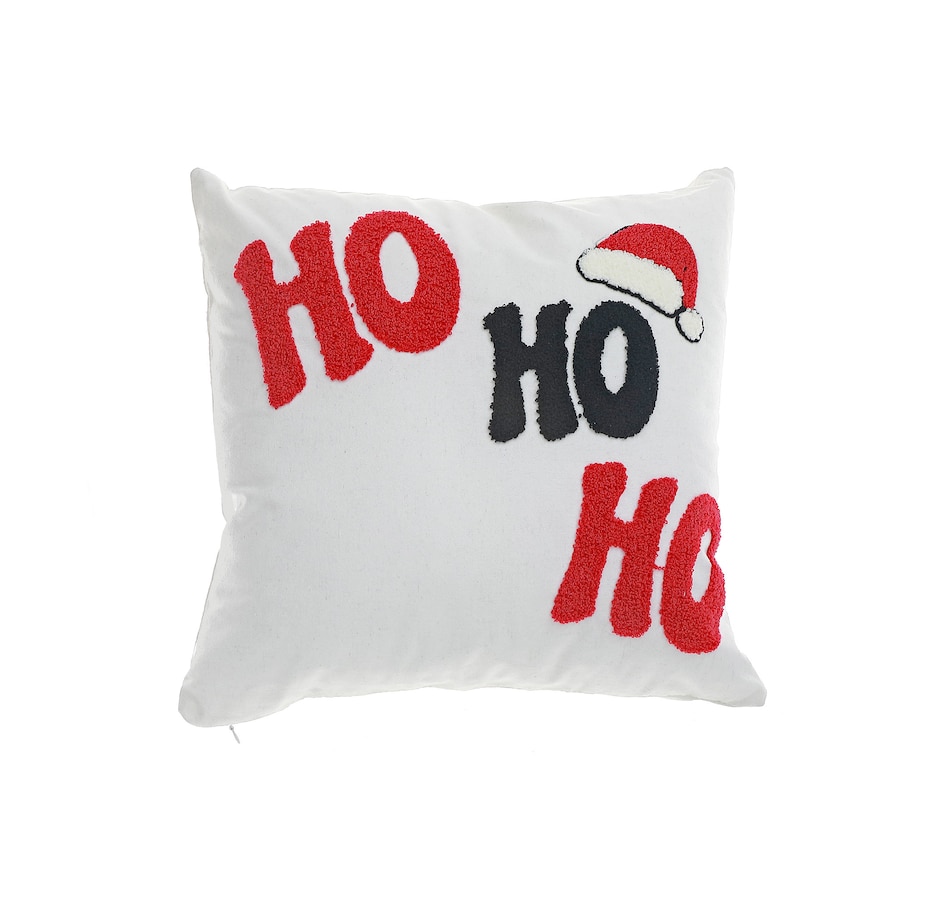 Image 736709.jpg, Product 736-709 / Price $64.99, IH Casa Décor Cotton Embroidered Cushion (Ho Ho Ho, 380G filler, set of 2) from IH Casa Decor on TSC.ca's Home & Garden department
