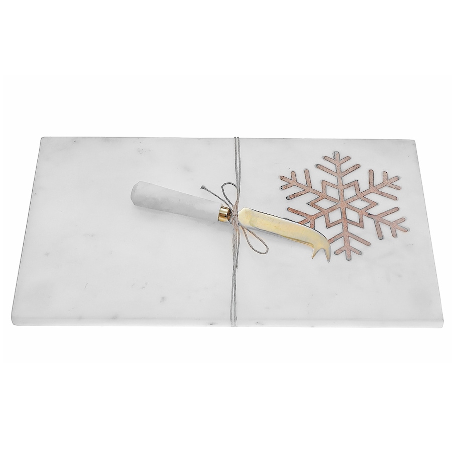 Image 736713.jpg, Product 736-713 / Price $69.99, IH Casa Décor Rectangular Marble Cheese Board with Wooden Snowflake Inlay from IH Casa Decor on TSC.ca's Kitchen department
