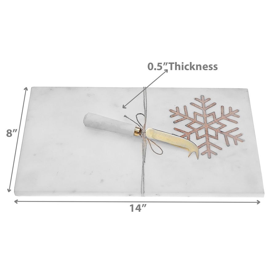 Image 736713_ALTMORE2.jpg, Product 736-713 / Price $69.99, IH Casa Décor Rectangular Marble Cheese Board with Wooden Snowflake Inlay from IH Casa Decor on TSC.ca's Kitchen department