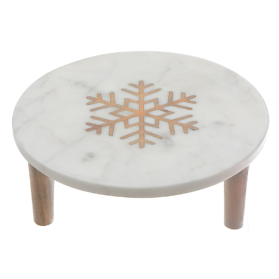 Image 736714_ALTMORE1.jpg, Product 736-714 / Price $69.99, IH Casa Décor 3-Leg Round Marble Cake Stand with Wooden Snowflake Inlay from IH Casa Decor on TSC.ca's Kitchen department