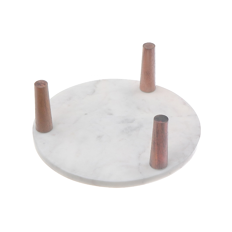 Image 736714_ALTMORE4.jpg, Product 736-714 / Price $69.99, IH Casa Décor 3-Leg Round Marble Cake Stand with Wooden Snowflake Inlay from IH Casa Decor on TSC.ca's Kitchen department