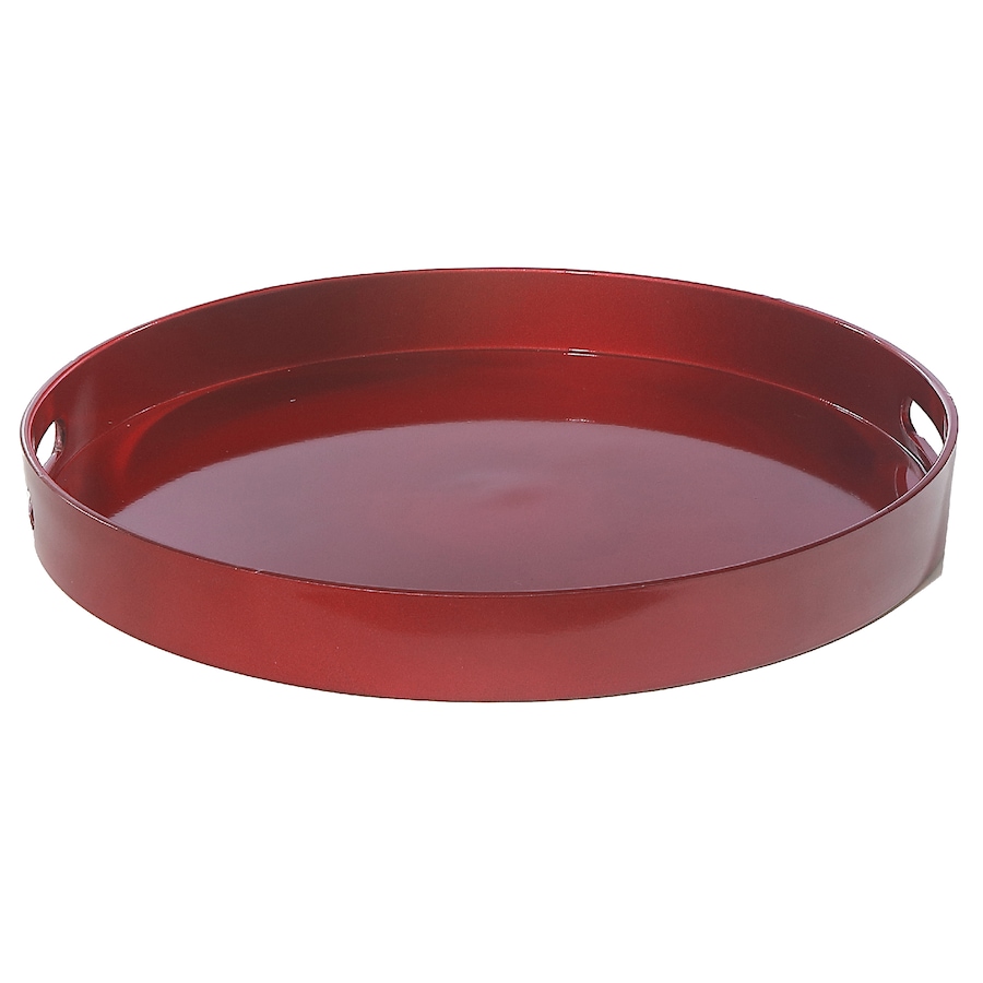 Image 736719.jpg, Product 736-719 / Price $34.99, IH Casa Décor Round Serving Tray with Handle (red) from IH Casa Decor on TSC.ca's Kitchen department