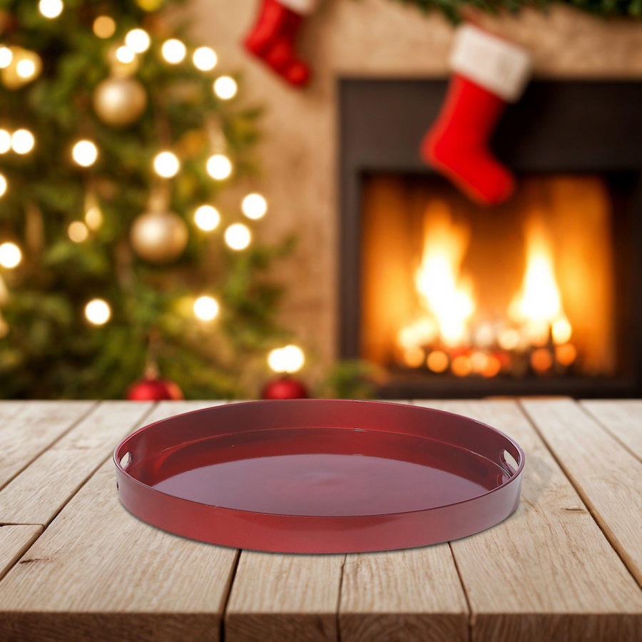 Image 736719_ALTMORE1.jpg, Product 736-719 / Price $34.99, IH Casa Décor Round Serving Tray with Handle (red) from IH Casa Decor on TSC.ca's Kitchen department