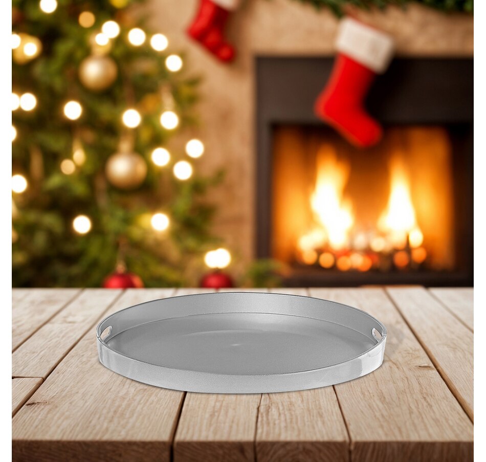 Image 736720_ALTMORE1.jpg, Product 736-720 / Price $34.99, IH Casa Décor Round Serving Tray with Handle (silver) from IH Casa Decor on TSC.ca's Kitchen department