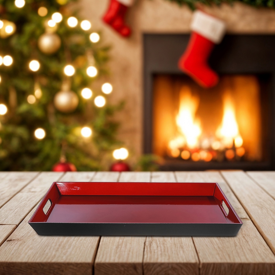 Image 736722_ALTMORE1.jpg, Product 736-722 / Price $19.99, IH Casa Décor Rectangular Serving Tray with Handle (red) from IH Casa Decor on TSC.ca's Kitchen department