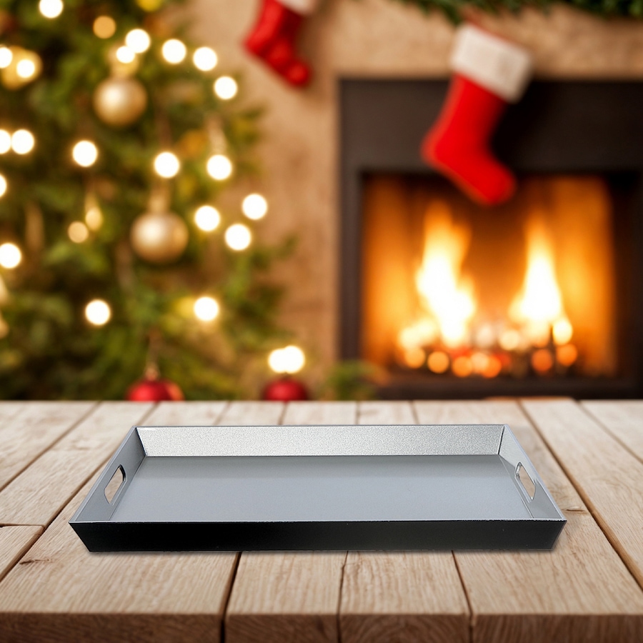 Image 736723_ALTMORE1.jpg, Product 736-723 / Price $19.99, IH Casa Décor Rectangular Serving Tray with Handle (silver) from IH Casa Decor on TSC.ca's Kitchen department