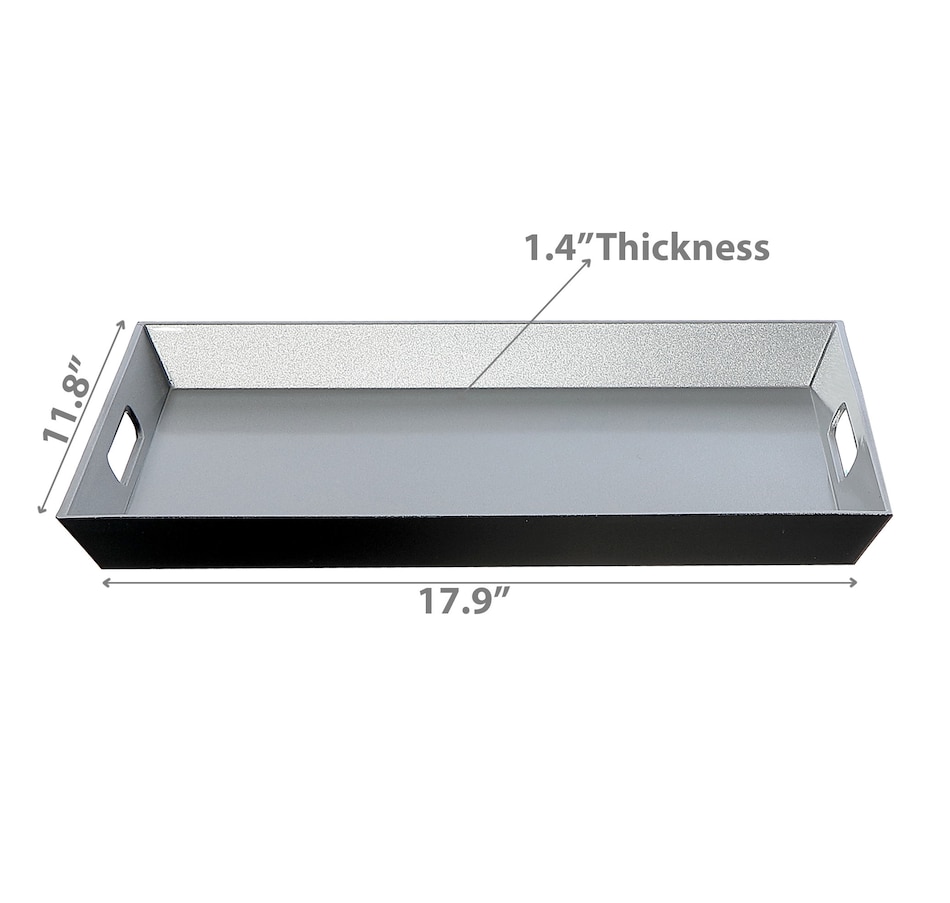 Image 736723_ALTMORE2.jpg, Product 736-723 / Price $19.99, IH Casa Décor Rectangular Serving Tray with Handle (silver) from IH Casa Decor on TSC.ca's Kitchen department