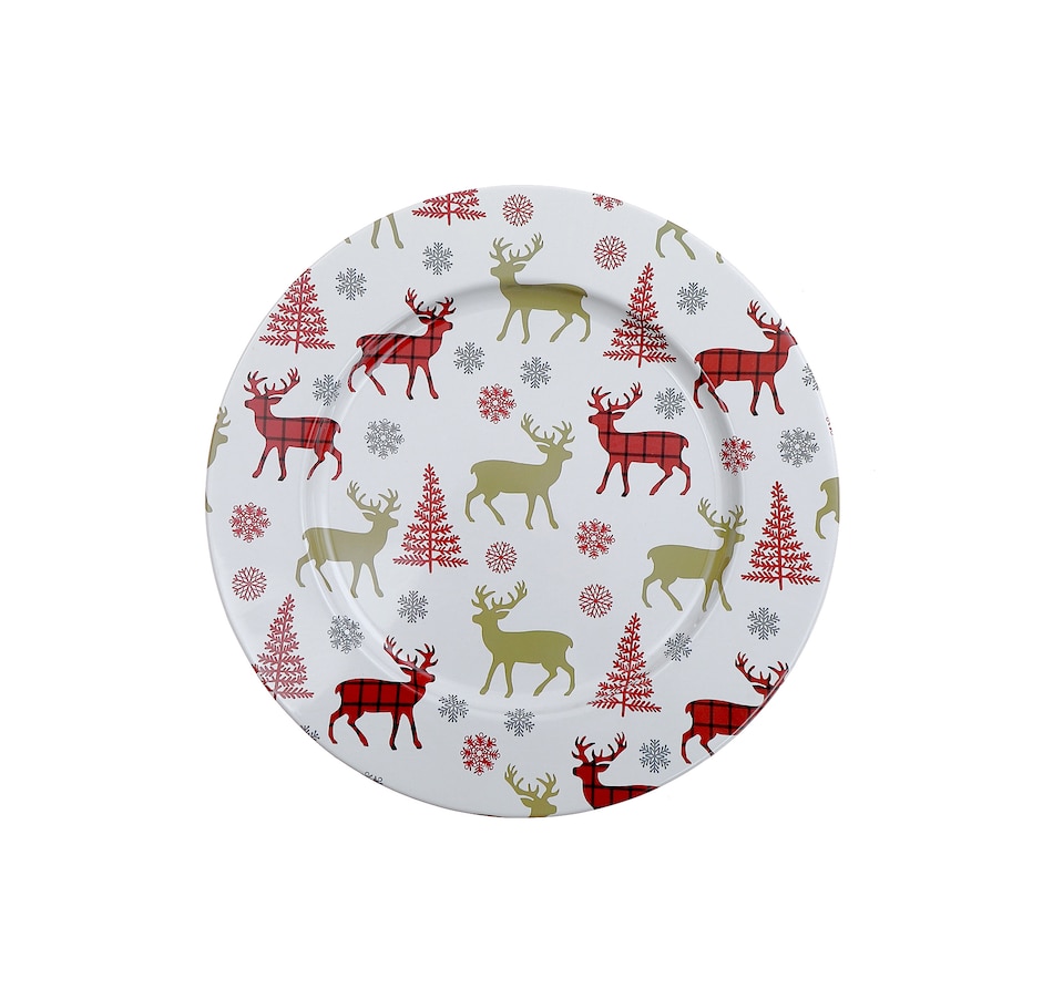 Image 736731.jpg, Product 736-731 / Price $69.99, IH Casa Décor Printed Metal Charger Plate (tree and deer, 13", set of 12) from IH Casa Decor on TSC.ca's Kitchen department