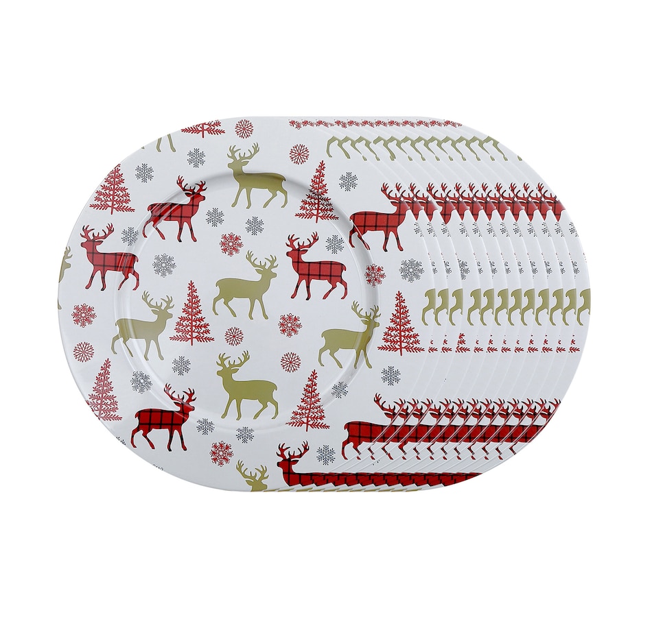 Image 736731_ALTMORE2.jpg, Product 736-731 / Price $69.99, IH Casa Décor Printed Metal Charger Plate (tree and deer, 13", set of 12) from IH Casa Decor on TSC.ca's Kitchen department