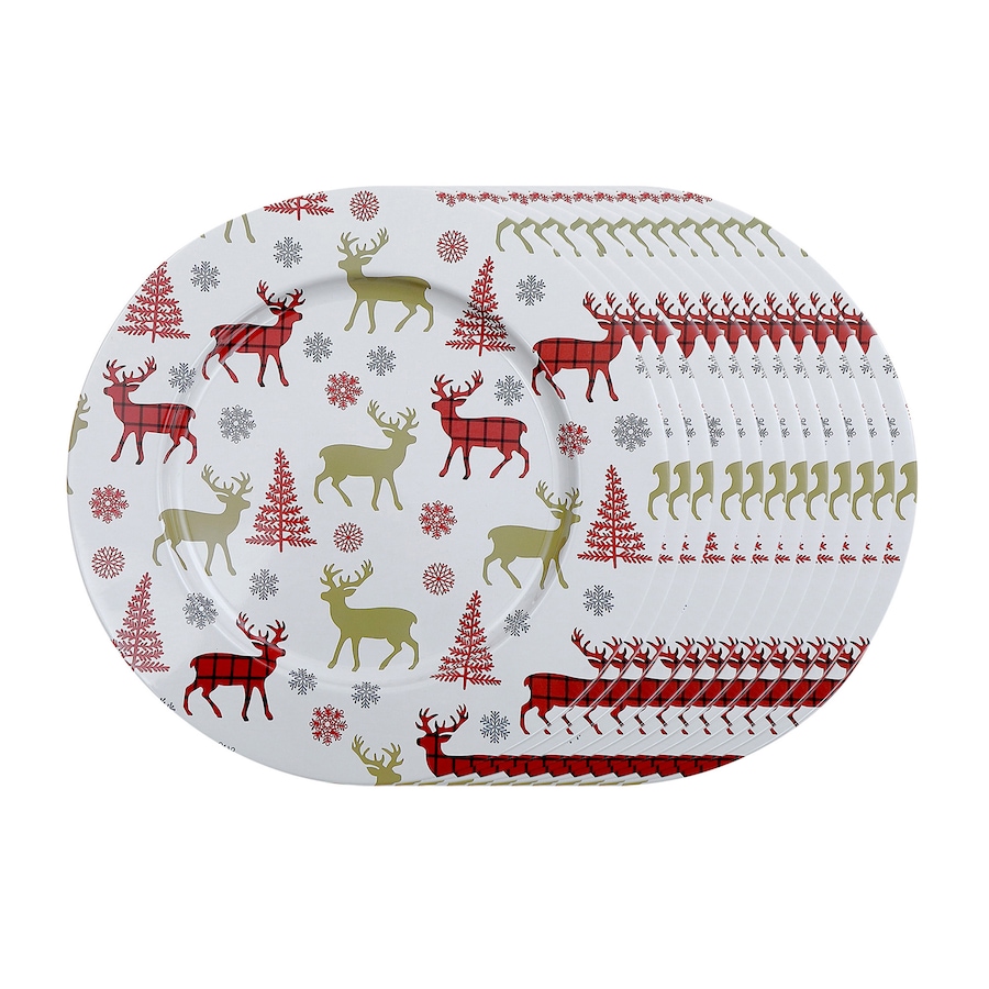 Image 736731_ALTMORE2.jpg, Product 736-731 / Price $69.99, IH Casa Décor Printed Metal Charger Plate (tree and deer, 13", set of 12) from IH Casa Decor on TSC.ca's Kitchen department