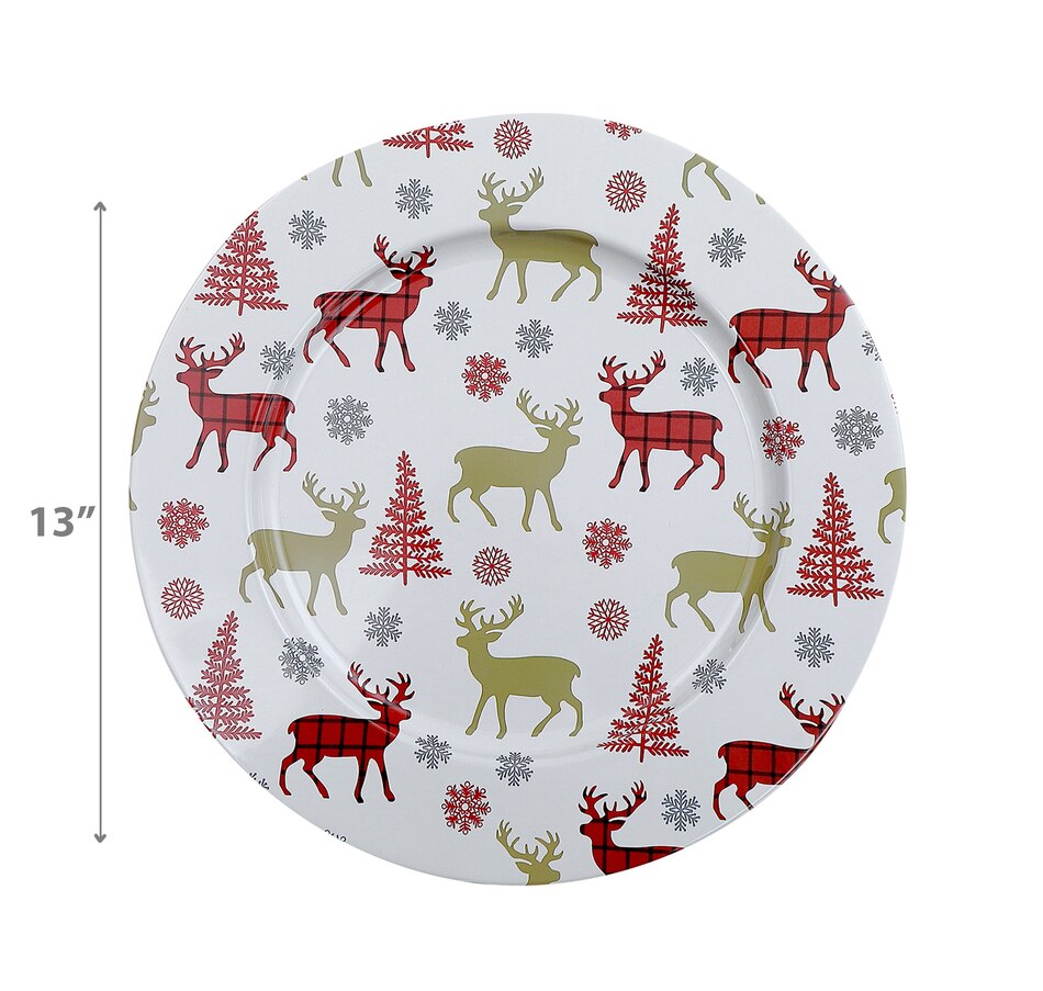 Image 736731_ALTMORE3.jpg, Product 736-731 / Price $69.99, IH Casa Décor Printed Metal Charger Plate (tree and deer, 13", set of 12) from IH Casa Decor on TSC.ca's Kitchen department