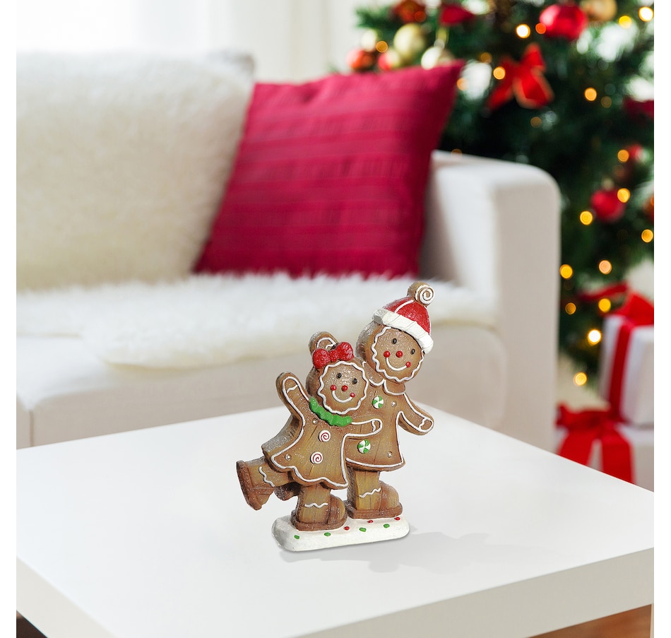 Image 736747_ALTMORE1.jpg, Product 736-747 / Price $64.99, IH Casa Décor LED Magnesia Double Gingerbread Skating Figurine from IH Casa Decor on TSC.ca's Home & Garden department