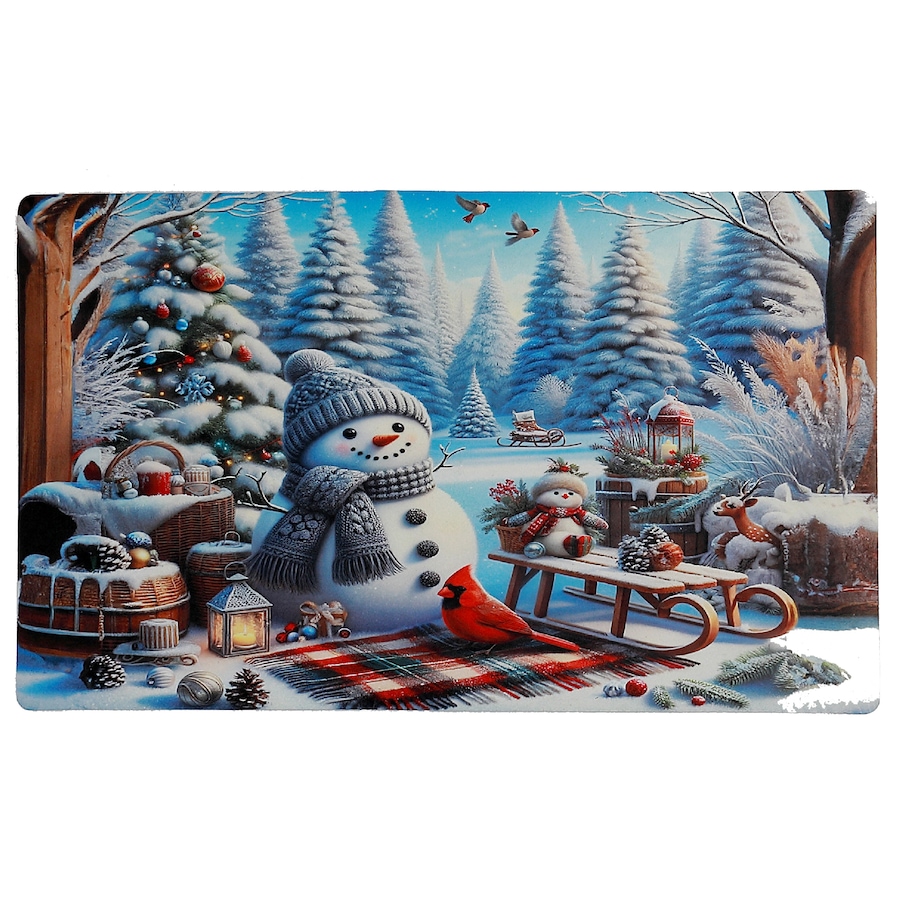 Image 736771.jpg, Product 736-771 / Price $19.99, IH Casa Décor Printed Rubber Mat (Snowman With Sled) from IH Casa Decor on TSC.ca's Home & Garden department