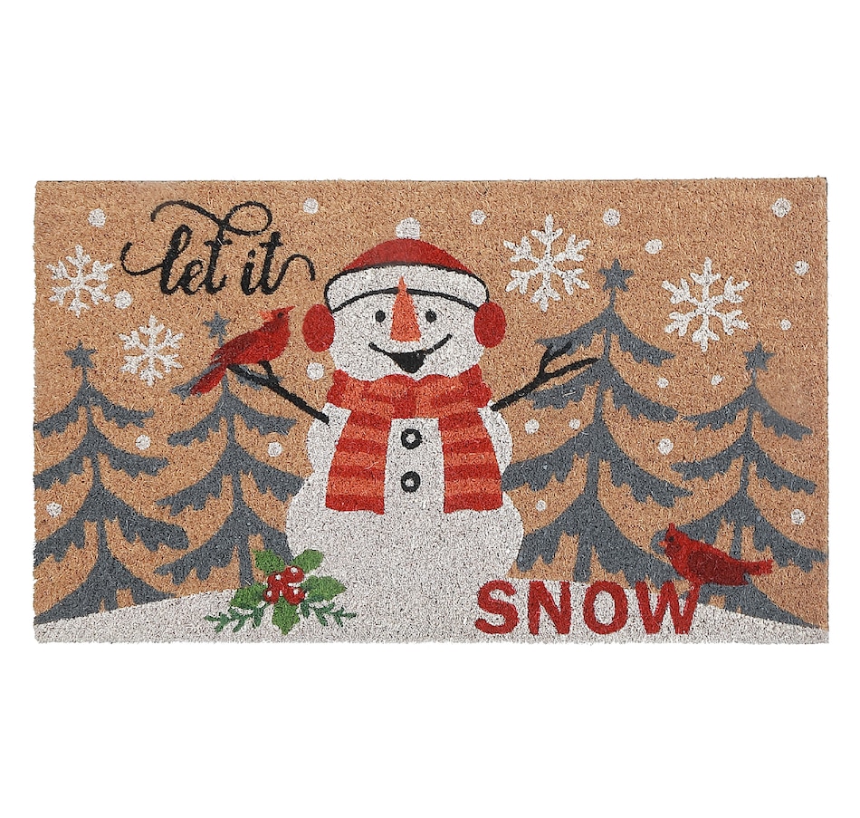 Image 736786.jpg, Product 736-786 / Price $34.99, IH Casa Décor Coir Door Mat (Snowman, Let It Snow) from IH Casa Decor on TSC.ca's Home & Garden department