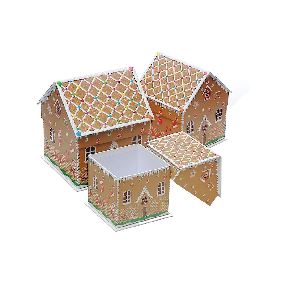 Image 736797.jpg, Product 736-797 / Price $34.99, IH Casa Décor House Shape Nesting Boxes (Christmas House, Set of 3) from IH Casa Decor on TSC.ca's Home & Garden department