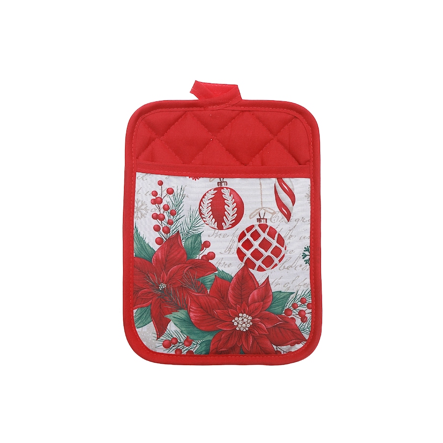 Image 736805.jpg, Product 736-805 / Price $24.99, IH Casa Décor Pot Holder with Pocket (poinsettia with ornaments, set of 6) from IH Casa Decor on TSC.ca's Kitchen department