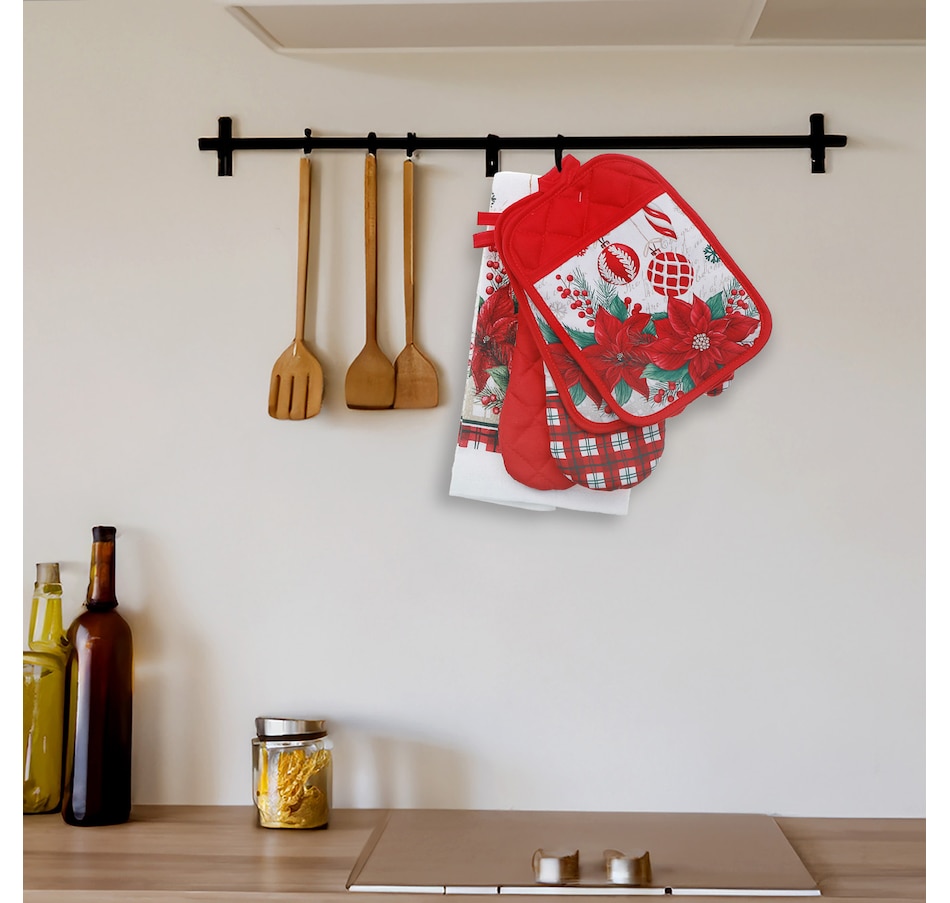 Image 736829_ALTMORE1.jpg, Product 736-829 / Price $19.99, IH Casa Décor 5-Piece Kitchen Set (poinsettia with ornaments) from IH Casa Decor on TSC.ca's Kitchen department