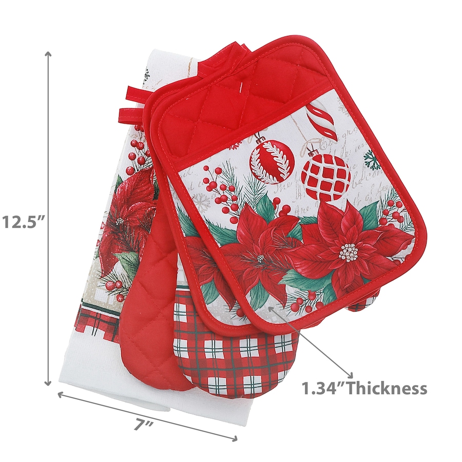 Image 736829_ALTMORE2.jpg, Product 736-829 / Price $19.99, IH Casa Décor 5-Piece Kitchen Set (poinsettia with ornaments) from IH Casa Decor on TSC.ca's Kitchen department