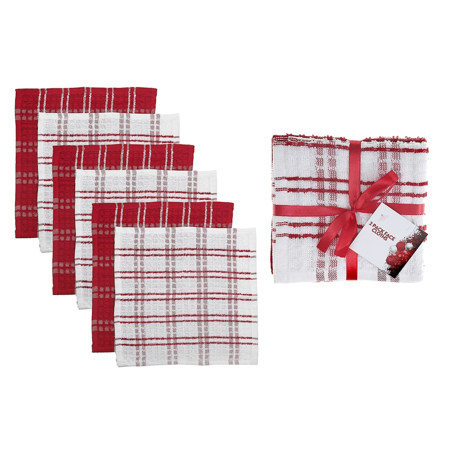 Image 736856_ALTMORE2.jpg, Product 736-856 / Price $29.99, IH Casa Décor Red Checkered Terry Dish Cloths (set of 2) from IH Casa Decor on TSC.ca's Home & Garden department