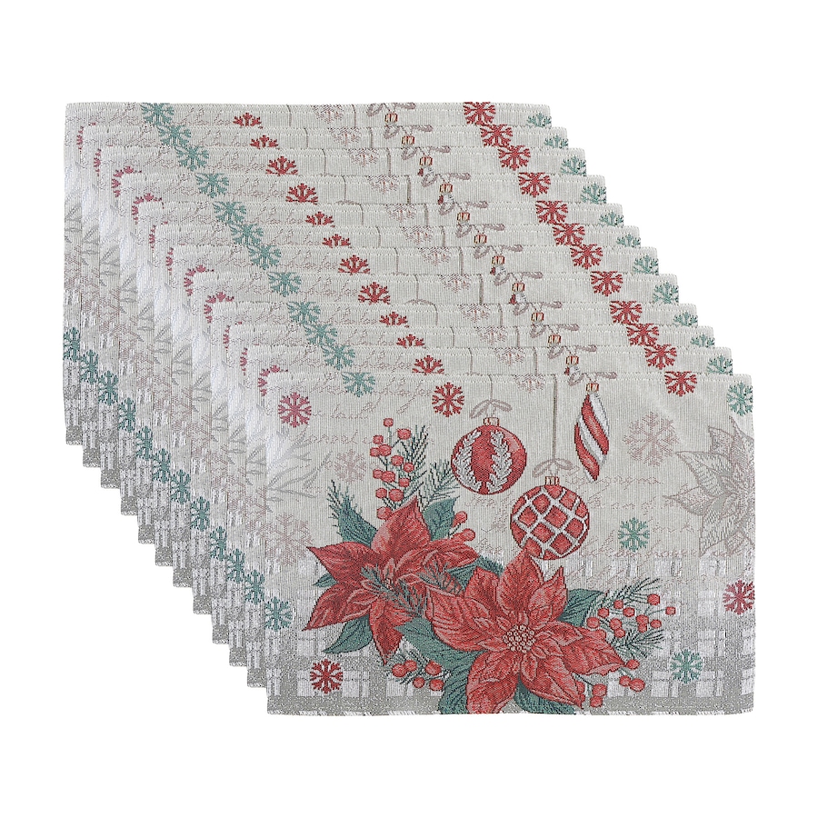 Image 736937_ALTMORE2.jpg, Product 736-937 / Price $69.99, IH Casa Décor Tapestry Placemat (Poinsettia and Ornaments, 13" x 18", set of 12) from IH Casa Decor on TSC.ca's Kitchen department