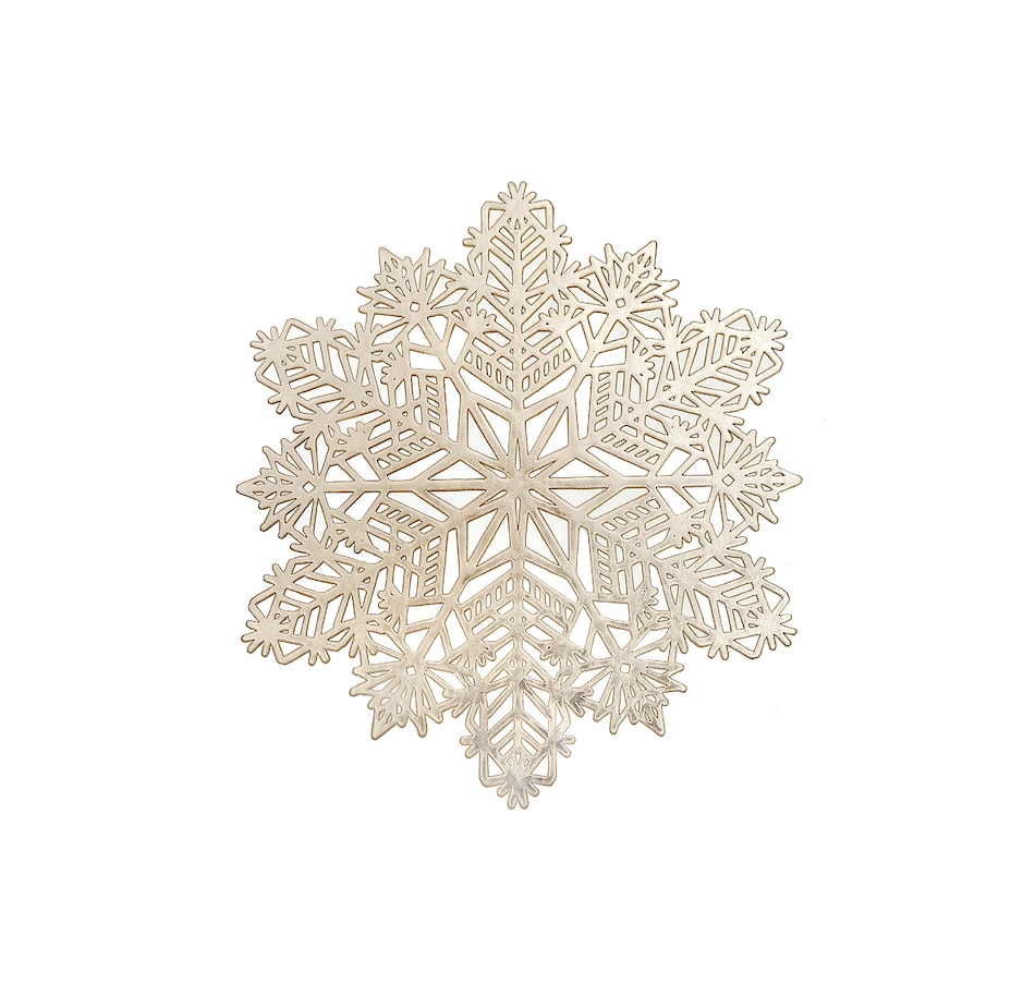 Image 736943.jpg, Product 736-943 / Price $59.99, IH Casa Décor PVC Cut-Out Snowflake Placemat (gold, set of 12) from IH Casa Decor on TSC.ca's Kitchen department