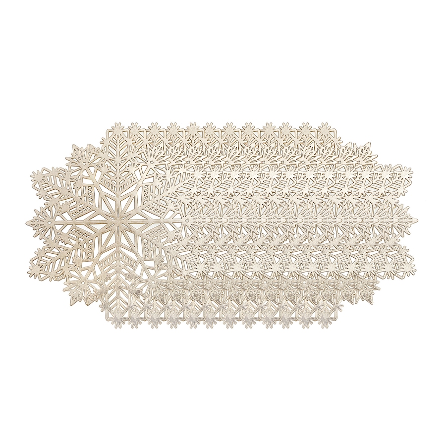 Image 736943_ALTMORE2.jpg, Product 736-943 / Price $59.99, IH Casa Décor PVC Cut-Out Snowflake Placemat (gold, set of 12) from IH Casa Decor on TSC.ca's Kitchen department