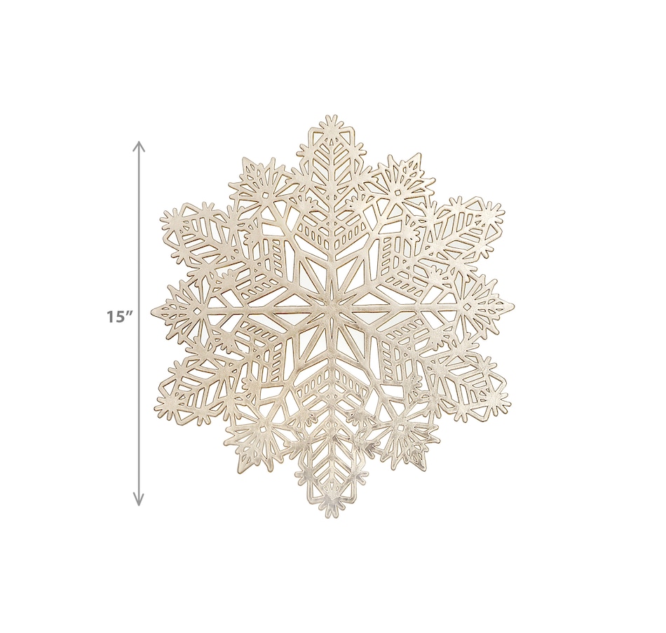 Image 736943_ALTMORE3.jpg, Product 736-943 / Price $59.99, IH Casa Décor PVC Cut-Out Snowflake Placemat (gold, set of 12) from IH Casa Decor on TSC.ca's Kitchen department