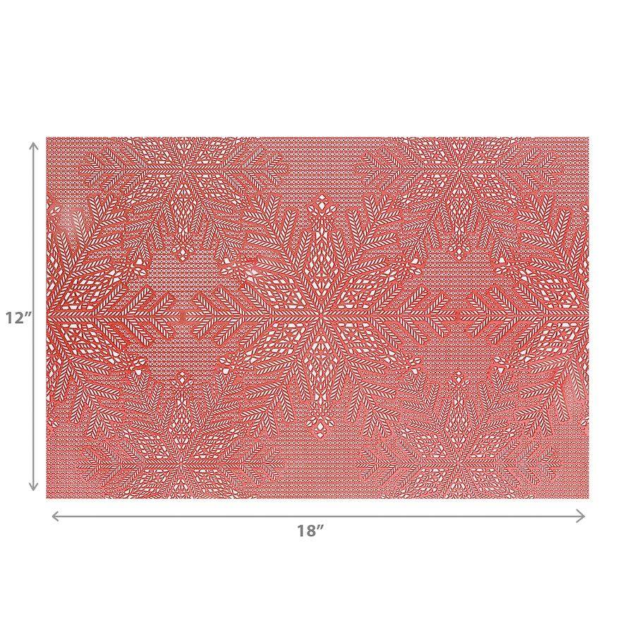 Image 736950_ALTMORE3.jpg, Product 736-950 / Price $54.99, IH Casa Décor PVC Rectangular Cut-Out Snowflake Placemat (red, set of 12) from IH Casa Decor on TSC.ca's Kitchen department