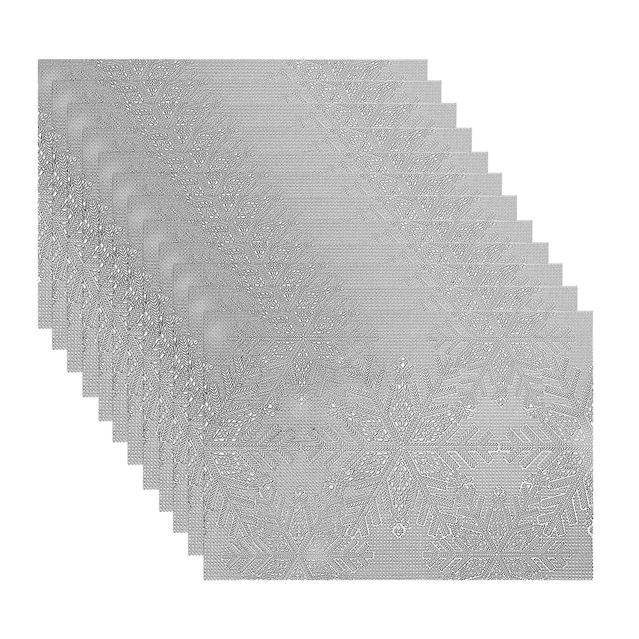 Image 736951_ALTMORE2.jpg, Product 736-951 / Price $54.99, IH Casa Décor PVC Rectangular Cut-Out Snowflake Placemat (silver, set of 12) from IH Casa Decor on TSC.ca's Kitchen department