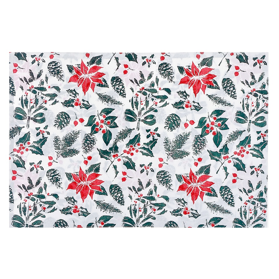 Image 736957.jpg, Product 736-957 / Price $79.99, IH Casa Décor Cotton Placemat (mistletoe poinsettia, set of 12) from IH Casa Decor on TSC.ca's Kitchen department