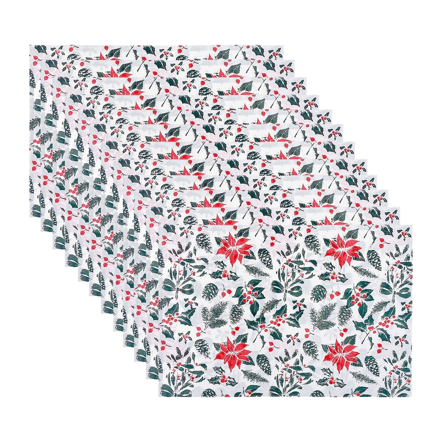 Image 736957_ALTMORE2.jpg, Product 736-957 / Price $79.99, IH Casa Décor Cotton Placemat (mistletoe poinsettia, set of 12) from IH Casa Decor on TSC.ca's Kitchen department