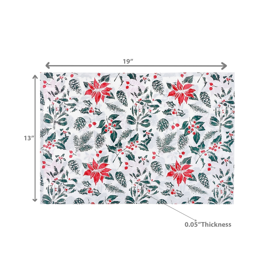 Image 736957_ALTMORE3.jpg, Product 736-957 / Price $79.99, IH Casa Décor Cotton Placemat (mistletoe poinsettia, set of 12) from IH Casa Decor on TSC.ca's Kitchen department