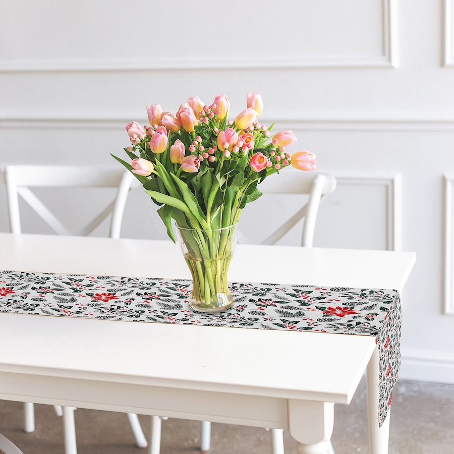 Image 736987_ALTMORE1.jpg, Product 736-987 / Price $44.99, IH Casa Décor Cotton Table Runner (54", mistletoe poinsettia, set of 2) from IH Casa Decor on TSC.ca's Home & Garden department