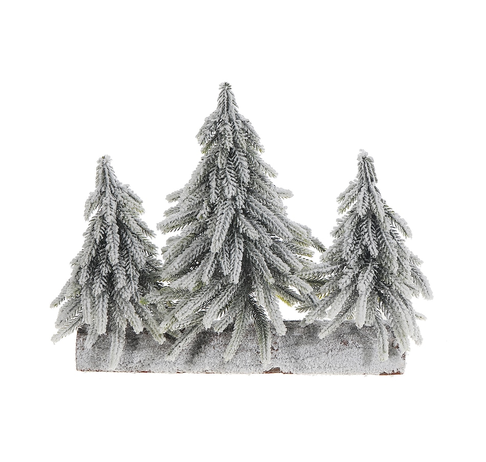Image 736994.jpg, Product 736-994 / Price $34.99, IH Casa Décor Triple Pine Tree on Wood Base (snow covered) from IH Casa Decor on TSC.ca's Home & Garden department