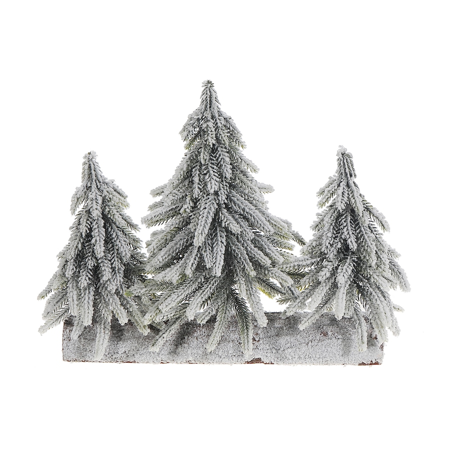 Image 736994.jpg, Product 736-994 / Price $34.99, IH Casa Décor Triple Pine Tree on Wood Base (snow covered) from IH Casa Decor on TSC.ca's Home & Garden department