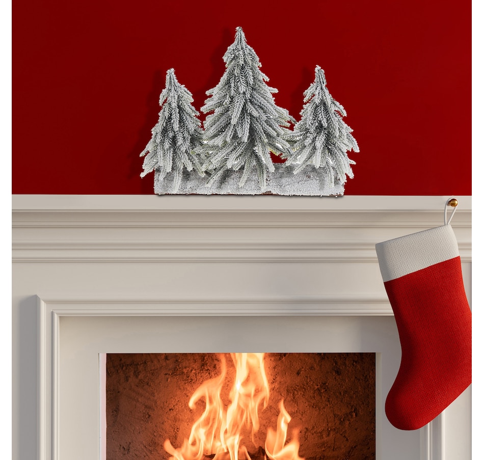 Image 736994_ALTMORE1.jpg, Product 736-994 / Price $34.99, IH Casa Décor Triple Pine Tree on Wood Base (snow covered) from IH Casa Decor on TSC.ca's Home & Garden department