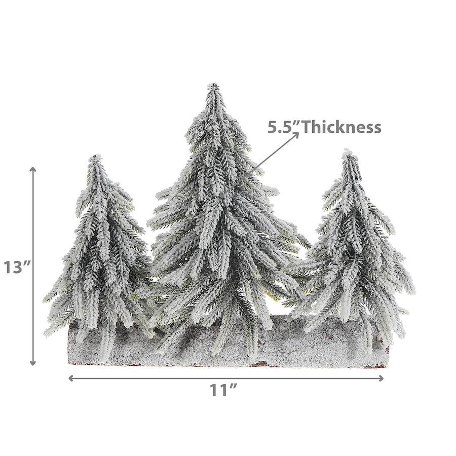 Image 736994_ALTMORE2.jpg, Product 736-994 / Price $34.99, IH Casa Décor Triple Pine Tree on Wood Base (snow covered) from IH Casa Decor on TSC.ca's Home & Garden department