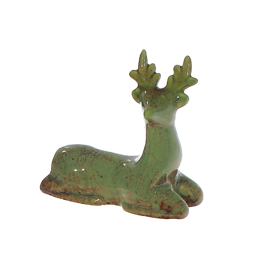 Image 737001.jpg, Product 737-001 / Price $29.99, IH Casa Décor Porcelain Sitting Reindeer Décor (green) from IH Casa Decor on TSC.ca's Home & Garden department