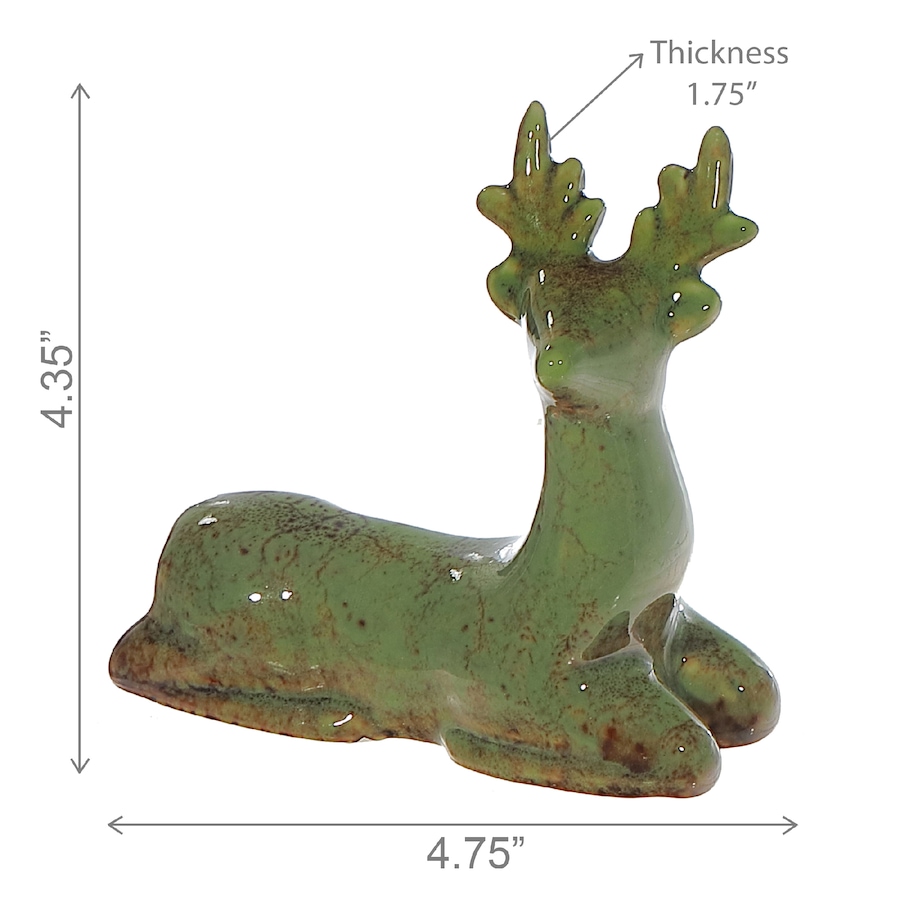 Image 737001_ALTMORE2.jpg, Product 737-001 / Price $29.99, IH Casa Décor Porcelain Sitting Reindeer Décor (green) from IH Casa Decor on TSC.ca's Home & Garden department