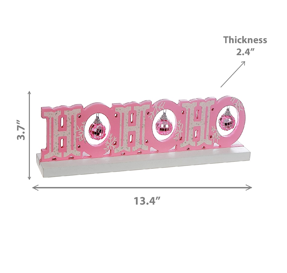 Image 737008_ALTMORE2.jpg, Product 737-008 / Price $19.99, IH Casa Décor Wooden Tabletop Sign (Ho Ho Ho, with disco balls) from IH Casa Decor on TSC.ca's Home & Garden department
