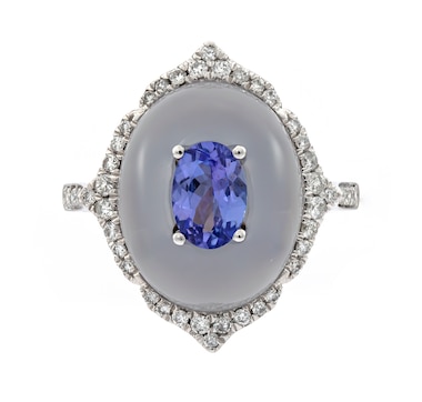 Cirari 14K White Gold Tanzanite and Diamond Ring