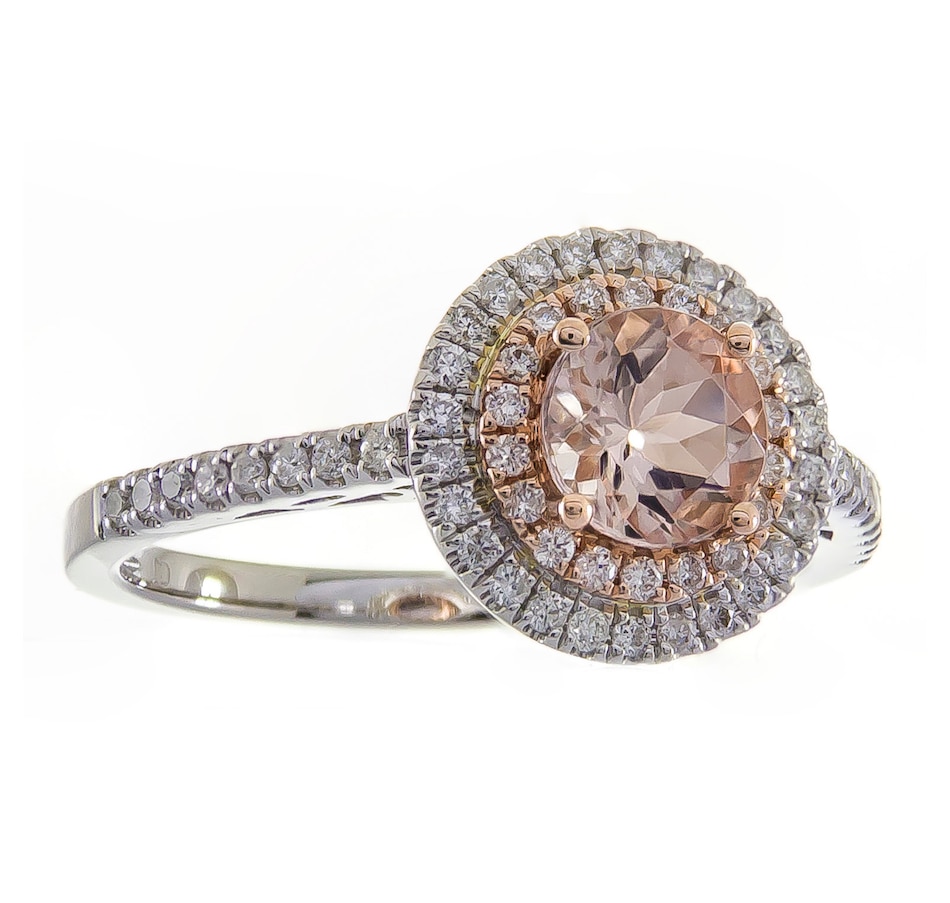 Image 737110.jpg, Product 737-110 / Price $1,179.99, Gem Creations 14K Two-Tone Gold Morganite and Diamond Ring from Best of Gems on TSC.ca's Jewellery department
