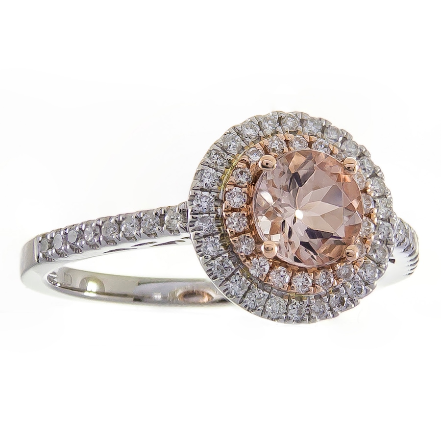 Image 737110.jpg, Product 737-110 / Price $1,179.99, Gem Creations 14K Two-Tone Gold Morganite and Diamond Ring from Gem Creations on TSC.ca's Jewellery department