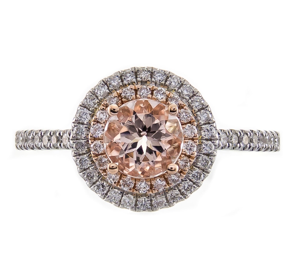 Image 737110_ALTMORE1.jpg, Product 737-110 / Price $1,179.99, Gem Creations 14K Two-Tone Gold Morganite and Diamond Ring from Best of Gems on TSC.ca's Jewellery department